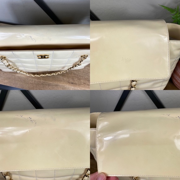 SOLD Chanel Chocolate Bar Patent Leather Tote - Picture 10 of 16